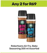 Robertsons Air Fry Baby Seasoning Assorted-For Any 2 x 200ml