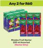 Rhodes Fruit Nectar Assorted-For 2 x 200ml