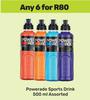 Powerade Sports Drink Assorted-For Any 6 x 500ml