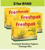 Freshpak Rooibos Tagless Teabags-For 3 x 80s