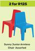 Sunny Junior Armless Chair Assorted-For 2