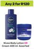 Nivea Body Lotion Or Cream Assorted-For 2 x 400ml