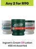 Ingram's Cream Or Lotion Assorted-For Any 2 x 400ml