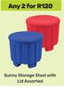 Sunny Storage Stool With Lid Assorted-For Any 2