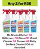 Mr.Sheen Kitchen Or Bathroom Or Glass Or Mould Cleaner Or Shower Or Daily Surface Cleaner-2 x 500ml