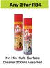 Mr Min Multi Surface Cleaner Assorted-For 2 x 300ml