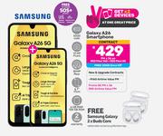 2 x Samsung Galaxy A26 Smartphone-On Red Flexi 160 + Red Flexi 85