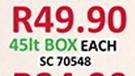 Pride 45Ltr Storage Box SC70548