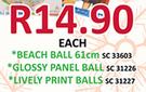 Beach Ball/Glossy Panel Ball Or Lively Print Ball-Each