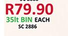 35Ltr Utility Bin Clear SC2886