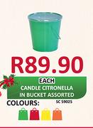 Candle Citronella In Bucket Assorted SC59025