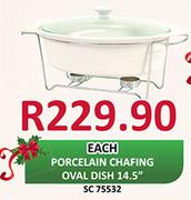 Porcelain Chafing Oval Dish 14.5" SC75532