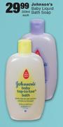 Johnson's Baby Liquid Bath Soap- 300ml Each