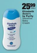 Elizabeth Anne's By Purity Sensitive Baby Cream - 200ml