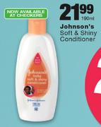  Johnson's Soft & Shiny Conditioner-190ml