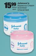  Johnson's Aqueous Cream Scented/Unscented- 350ml Each