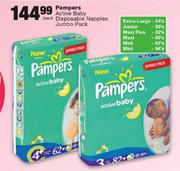 Pampers Active Baby Disposable Nappies Jumbo Pack-Per Pack