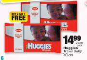 Huggies Travel Baby Wipes-24's Per Pack