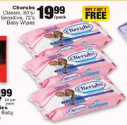 Cherubs Classic-80's/Sensitive-72's Baby Wipes-Per Pack