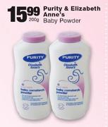 Purity & Elizabeth Anne's Baby Powder-200g