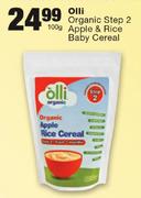  Olli Organic Step 2 Apple & Rice Baby Cereal-100g