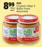  Olli Organic Step 2 Baby Food Assorted-120ml Each