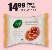 Pure Facial Wipes- 25's