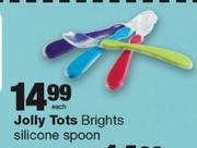 Jolly Tots Brights Silicone Spoon Each