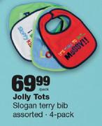 Jolly Tots Slogan Terry Bib Assorted-4-Pack