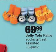 Jolly Tots Rattle Socks Gift Set Assorted-3-Pack