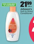 Johnson's Soft & Shiny Conditioner- 190ml