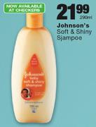  Johnson's Soft & Shiny Sjampoe- 290ml