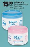 Johnson's Aqueous Cream Scented / Unscented-350ml Each