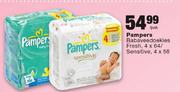 Pampers Babaveedoekies Fresh, 4 x 64/ Sensitive, 4 x 56-Per Pack