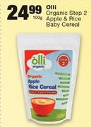 Olli Organic Step 2 Apple & Rice Baby Cereal - 100g 