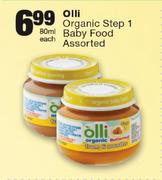 Olli Organic Step 1 Baby Food-80ml Each