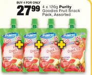 4X120g Purity Goodies Fruit Snack Pack