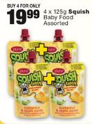 4 x 125g Squish Baby Food Assorted
