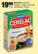   Nestle Cerelac Stage 1 Baby Cereal Assorted-250g 