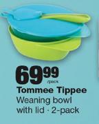 Tommee Tippee Weaning Bowl With Lid-2 Pack