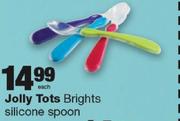 Jolly Tots Brights Silicone Spoon Each