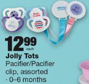Jolly Tots Pacifier/Pacifier Clip Assorted 0-6 Months