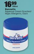 Bennetts Aqueous Cream Scented / Hypo Allergenic - 500ml