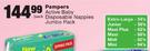  Pampers Active Baby Disposable Nappies Jumbo Maxi Plus-62's/Midi-82's/Mini-94's Per Pack
