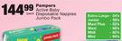 Pampers Active Baby Disposable Nappies Jumbo Extra-Large-54's/Junior-58's/Maxi-68's Per Pack