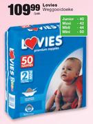  Lovies Weggooidoeke Junior-40's/Maxi-42's/Midi-44's/Mini-50's Per Pak