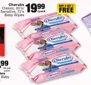 Cherubs Classic-80's/ Sensitive-72's Baby Wipes-Per Pack