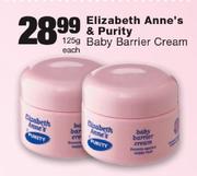 Elizabeth Anne's & Purity Baby Barrier Cream-125g Each