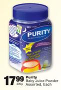 Purity Baby Juice Powder Assorted - 200g