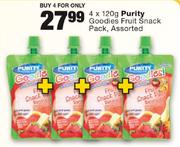 Purity Goodies Fruit Snack Pack Assorted-4 x 120g